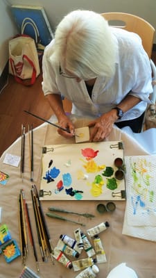 Member artists are welcome to paint at The Brick City Center for the Arts.